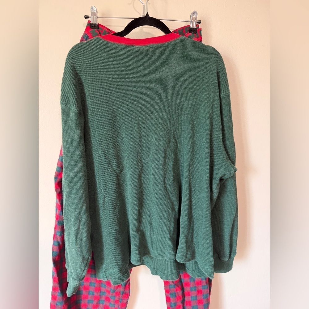2 piece Disney mickey mouse pants (L) and shirt (XL) pajamas 100% cotton plaid - Picture 7 of 12